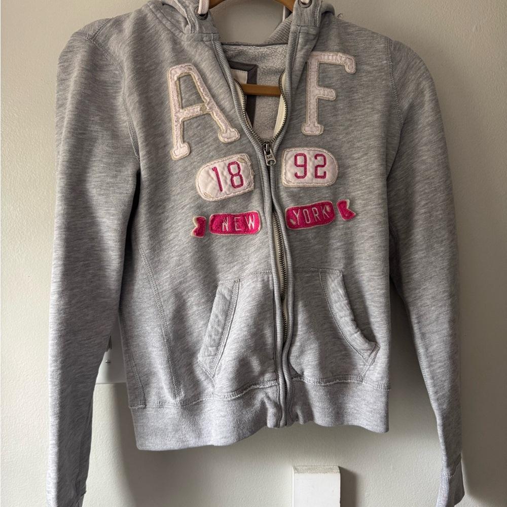 Vtg Abercrombie & Fitch Heather Gray Hoodie vintage